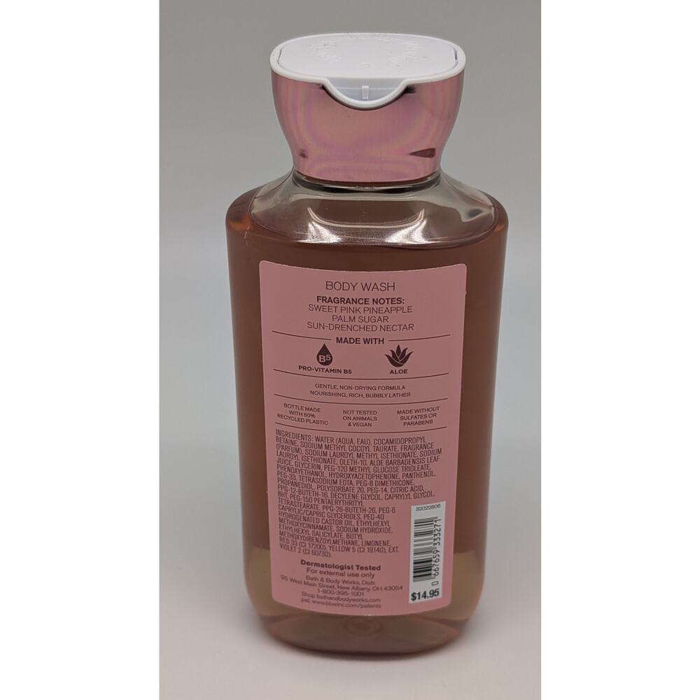 Bath & Body Works Costa Rica Pink Pineapple Sunrise Body Wash 10 oz w/ Aloe - Picture 2 of 2
